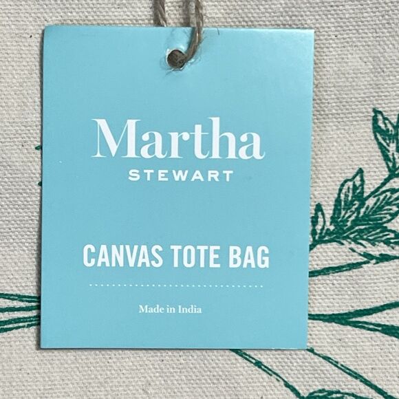 Garden Herbs Cotton Canvas Tote Reusable Tote Bag Martha Stewart 100% Cotton - Picture 5 of 17